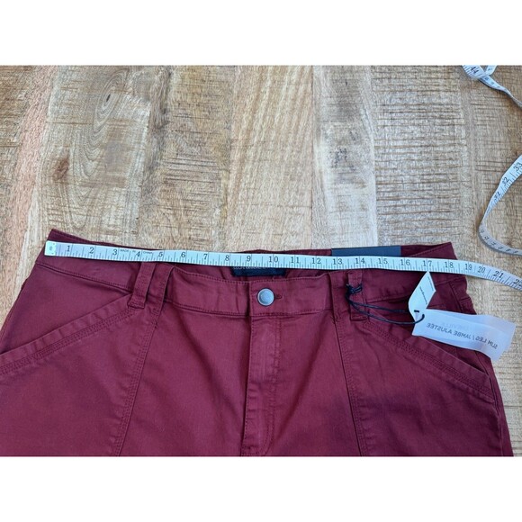Penningtons Women's Maroon Slightly Curvy Fit Jeans Ankle Slim Leg Size 18 - Picture 9 of 11